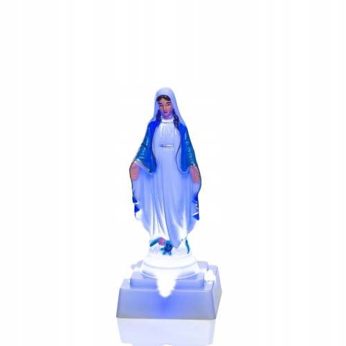 FIGURKA MARYJA LED WI-5A 18 CM wszystkich świętych NA GRÓB niebieska