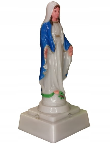 FIGURKA MARYJA LED WI-5A 18 CM wszystkich świętych NA GRÓB niebieska