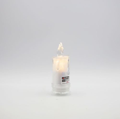 Wkład led do zniczy Subito 14,5 cm Brokatowy Akrylowy Ciepły Biały LED