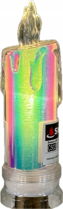 Świeca LED C502 Subito opal ciepły 18 cm Wkład do znicza Wkład Led