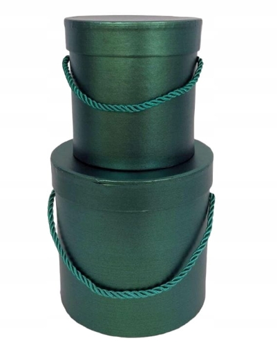 Pudełko Prezentowe Flower Box 2W1 Zestaw 2 Ciemna Zieleń Zielony Ciemny