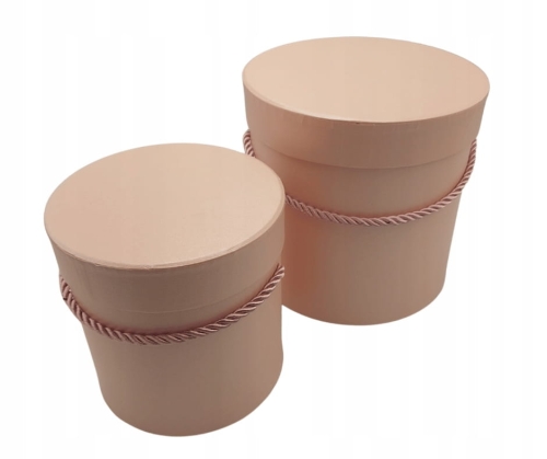 Pudełko Prezentowe Flower Box Podwójne 2w1 Zestaw 2 Róż Różowe Pudrowy Pięk