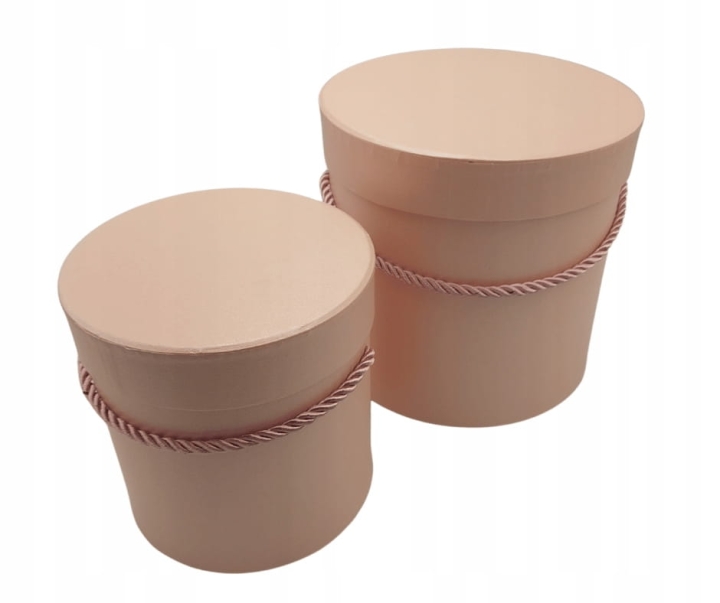 Pudełko Prezentowe Flower Box Podwójne 2w1 Zestaw 2 Róż Różowe Pudrowy Pięk