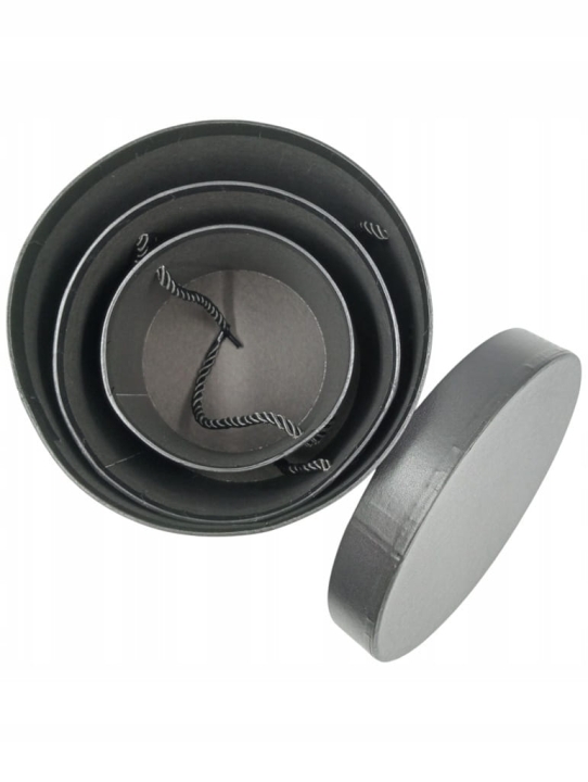 Flower Box Pudełko Prezentowe Czerń Czarne 3w1 Zestaw 3 Dekoracja Prezent