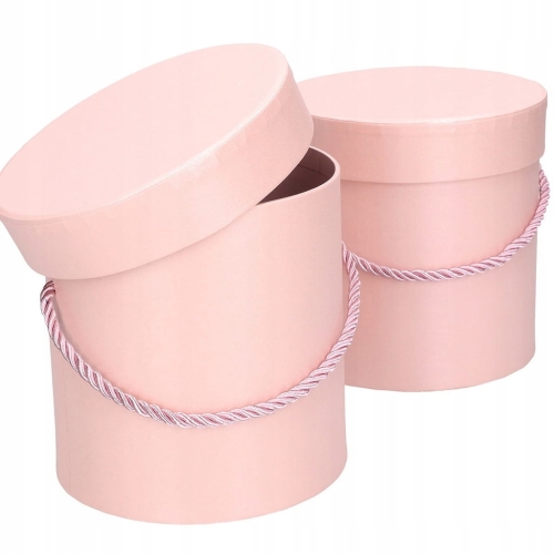 Pudełko Prezentowe Flower Box 2w1 Zestaw 2 Brokatowe Róż Różowe Brokat Deko