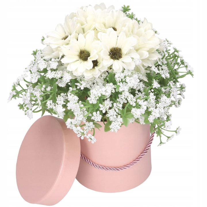 Pudełko Prezentowe Flower Box 2w1 Zestaw 2 Brokatowe Róż Różowe Brokat Deko