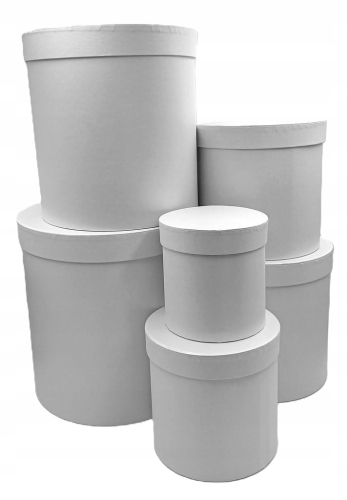 Flower Box Pudełko Prezentowe Zestaw 6 Białe Biel Duże Duży Pomysł Prezent