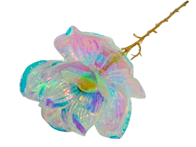 Piękna Dekoracyjna Dekoracyjna Gałązka Holograficzna Długa 51cm Błekitna