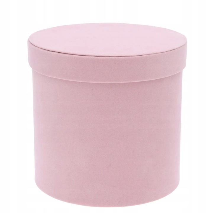 Flower box pudełko 3w1 welur zamsz pudrowy róż Prezent Pudełko Prezentowe