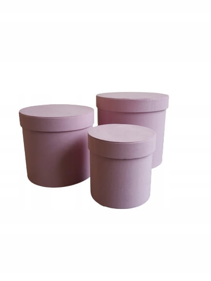 Flower Box Pudełko Prezentowe 3w1 Zestaw 3 Welur Pudrowy Róż Pomysł na Prez