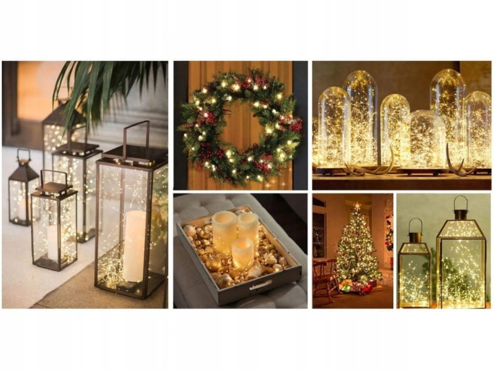 Lampki Druciki 5m Światełka Choinkowe na Baterie AA Multi Kolorowe 50 LED