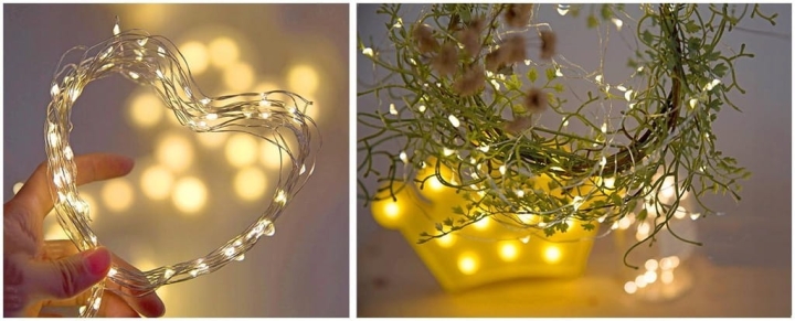 LAMPKI DRUCIKI LED 10M 100 LAMPEK BIAŁE CIEPŁE NA BATERIE MIKRO ŚWIATEŁKA