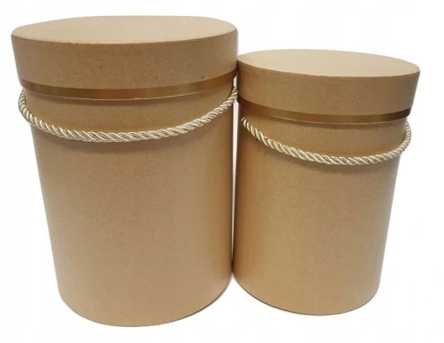 Flower box pudełko na kwiaty zestaw 2w1 wysokie Beżowe