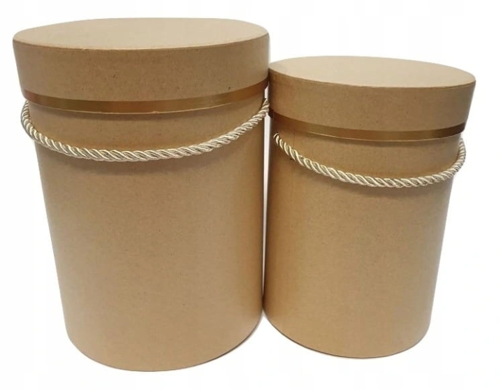 Flower box pudełko na kwiaty zestaw 2w1 wysokie Beżowe