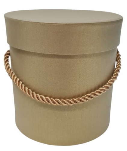 Flower box pudełko na kwiaty beżowe złoto Pudełko prezentowe Złoto Prezent