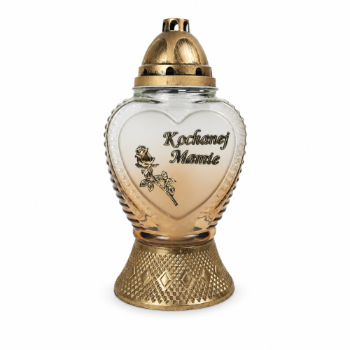 Znicz L-2380 serce Kochanej Mamie 32 cm – 759 – Złoty – Kochanej Mamie