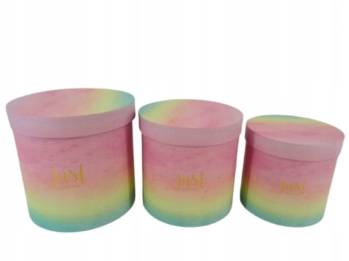 Flower box pudełko zestaw 3w1 Kolorowe Tęcza Pomysł na Prezent Just For You