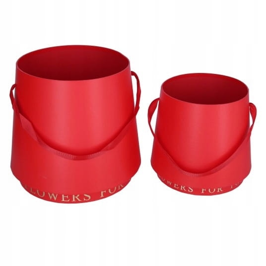 Pudełko prezentowe Flower Box na kwiaty owalne z napisem FLOWERS FOR YOU