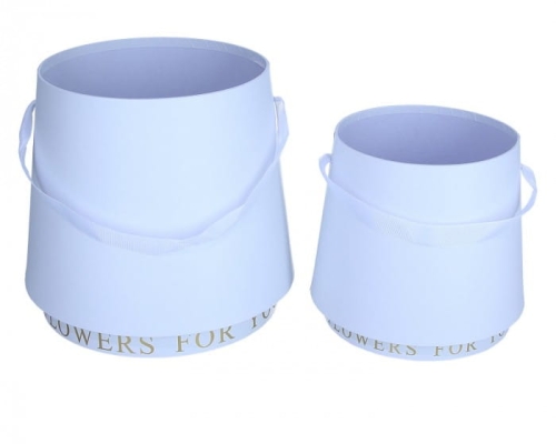 Pudełko prezentowe Flower Box na kwiaty owalne z napisem FLOWERS FOR YOU