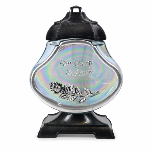 Znicz Pera Duża 27 cm – Bezbarwny iryzujący – czarny
