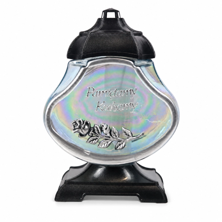 Znicz Pera Duża 27 cm – Bezbarwny iryzujący – czarny