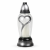 Znicz S49 Serce 31 cm – Bezbarwny – srebrny, serce