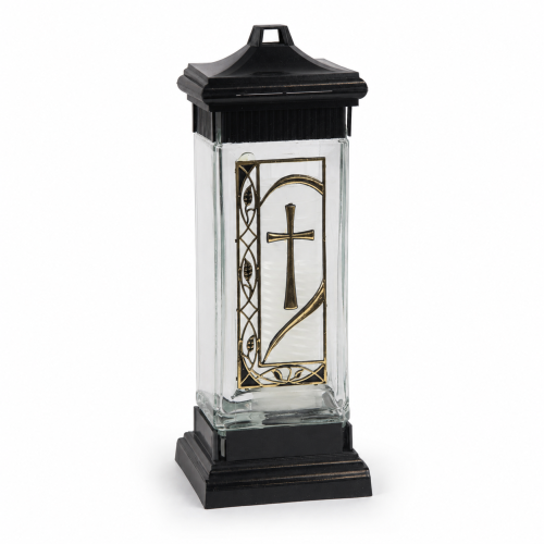 Znicz ZC2 Kolumna 22 cm – Krzyż – złoty