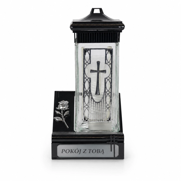 Znicz ZC 2 Tabliczka nr 2 27 cm – Bezbarwny – czarny/srebrny