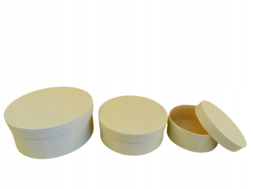 Zestaw 3 Pudełek Prezentowych Flower Box Boxow Prezent Kwiaty Owalne