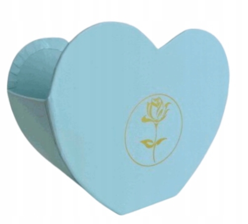 Pudełko Prezentowe Flower Box Dekoracja baby blue niebieskie Serce Osłonka