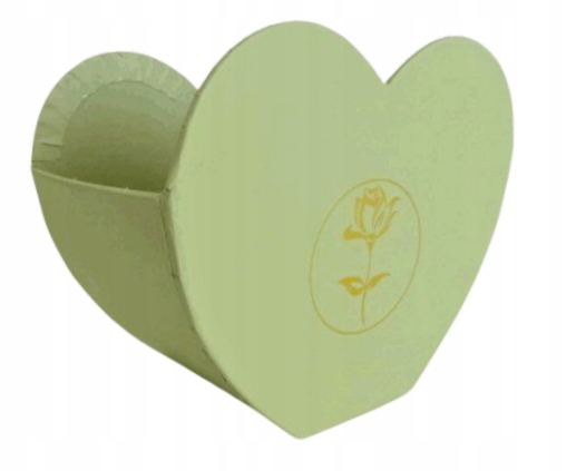 Pudełko Prezentowe Flower Box Piękna Dekoracja Pistacjowe Serce Osłonka