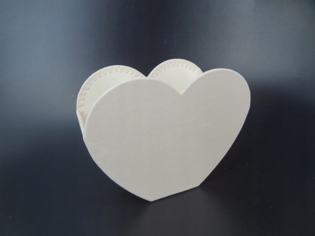 Flower box pudełko na kwiaty serduszko biały welurowy Prezent Prezentowe