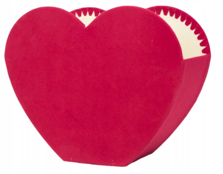 Flower box pudełko na kwiaty serduszko czerwony welurowy Prezent Prezentowe