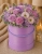 Flower Box zestaw 2w1 pudełek lilac fioletowych ze sznurkiem eleganckie lux