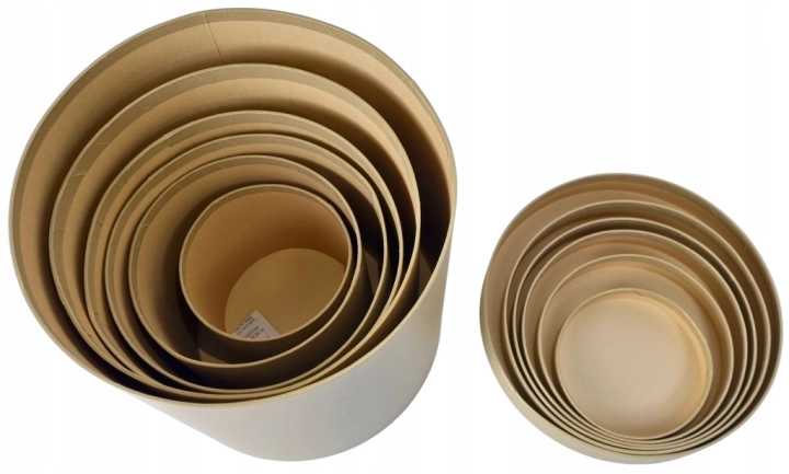 Zestaw 6 pudełek szampańskich okrągłych flower box premium 25-12 cm