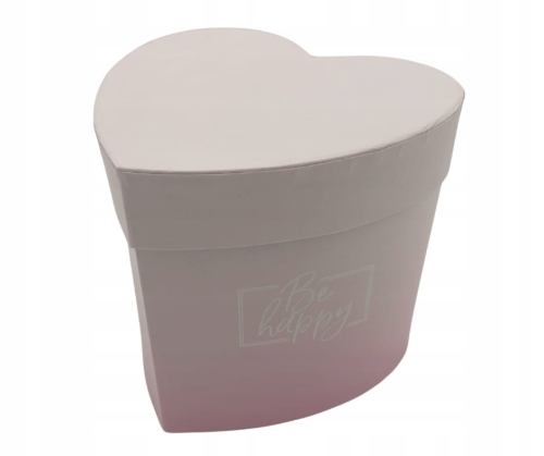 Pudełko Pudełeczko Prezentowe Flower Box Serce Walentynki Be Happy Prezent