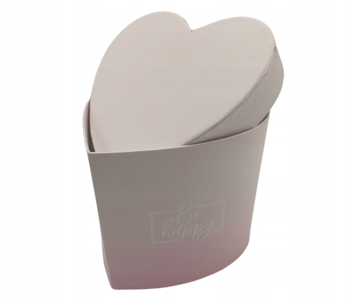 Pudełko Pudełeczko Prezentowe Flower Box Serce Walentynki Be Happy Prezent