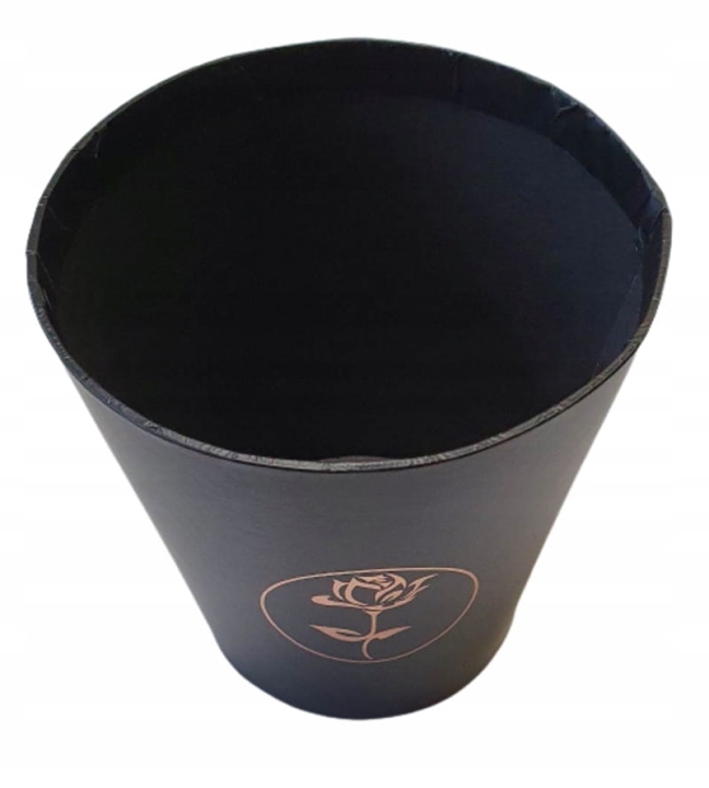 Flower box pudełko na kwiaty doniczka kubeczek czarny Walentynki