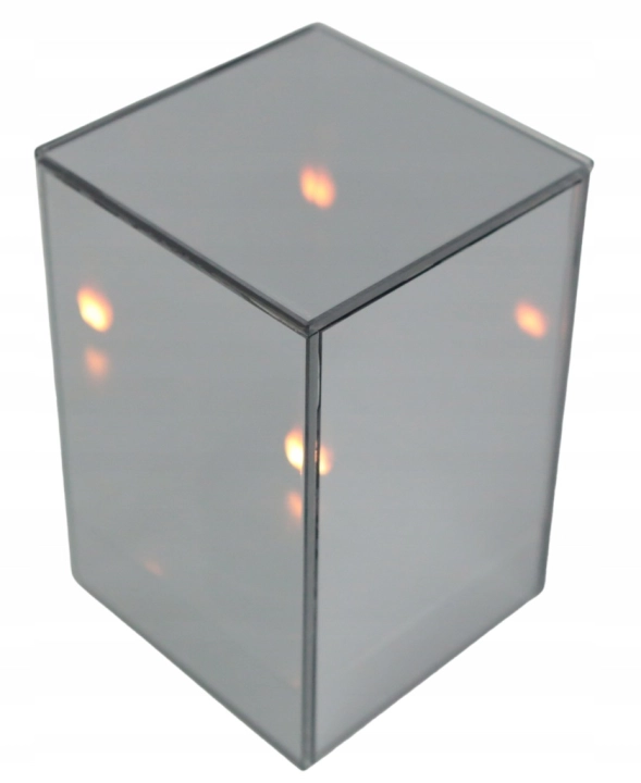 LAMPION LUSTRZANY efekt 3D świeca LED Premium na grób Ozdoba Premium Lustro