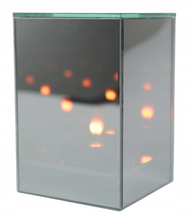 LAMPION LUSTRZANY efekt 3D świeca LED Premium na grób Ozdoba Premium Lustro