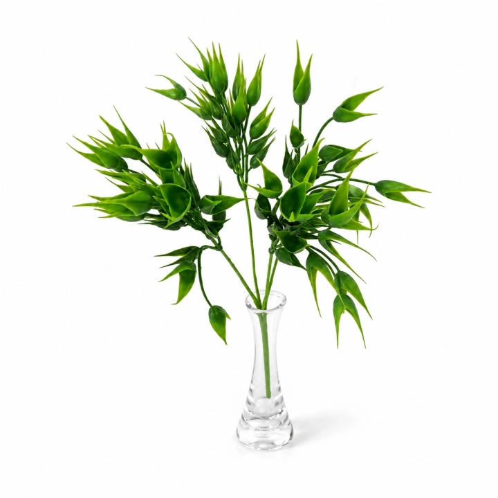 SZTUCZNE KŁOSY GĘSTA ZIELONA GAŁĄZKA 34 cm PIK DO BUKIETÓW STROIKÓW