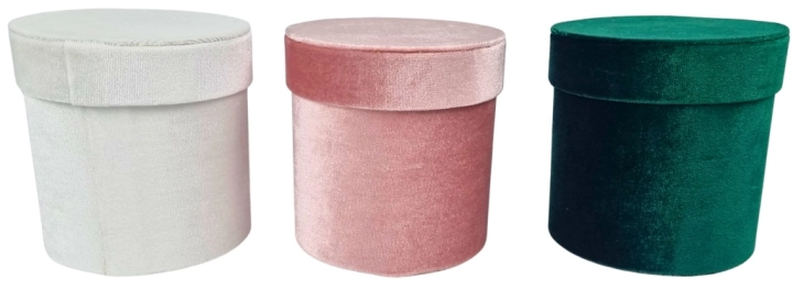 Flower Box welurowy ciemnozielony 11,5cm pudełko zamszowe na kwiaty prezent