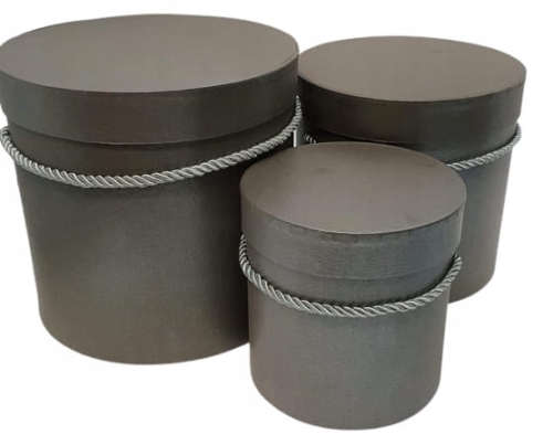 Pudełko Prezentowe Flower Box Walentynki Pomysł na Prezent Zestaw 3 Grey