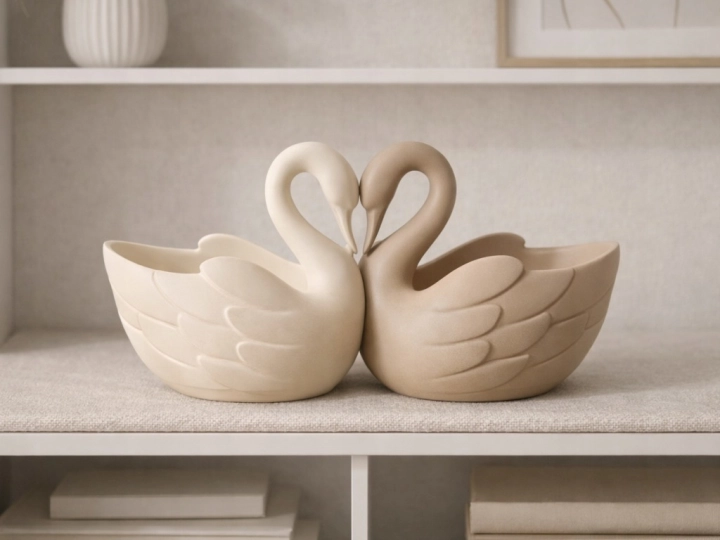 PIĘKNY DEKORACYJNY LAMPION Łabędź tealight Premium Dekoracja Domu Ładny