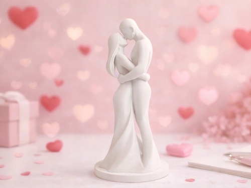 Piękna Dekoracyjna Romantyczna Figurka Figura 15cm Para Zakochani Nowożeńcy