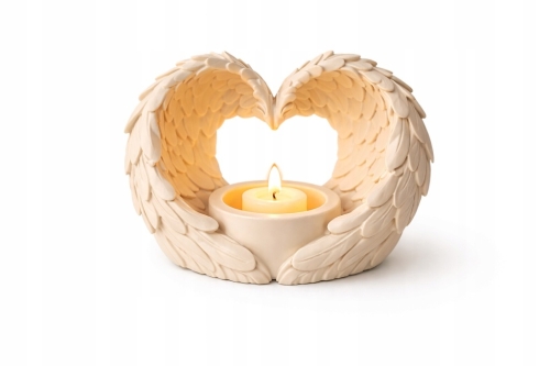 Piękny Dekoracyjny Świecznik Skrzydła Anielskie na Tealight Efeket Premium