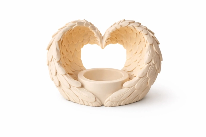 Piękny Dekoracyjny Świecznik Skrzydła Anielskie na Tealight Efeket Premium