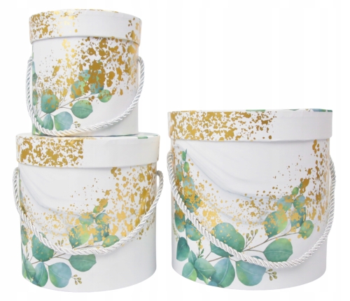 Pudełko Prezentowe Flower Box EUKALIPTUS 3W1 KWIATOWE