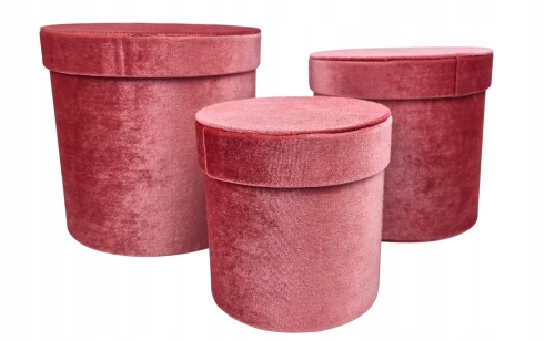 Flower Box Pudełko Prezentowe 3w1 Welur Welurowe Łososiowe Pomysł Prezent