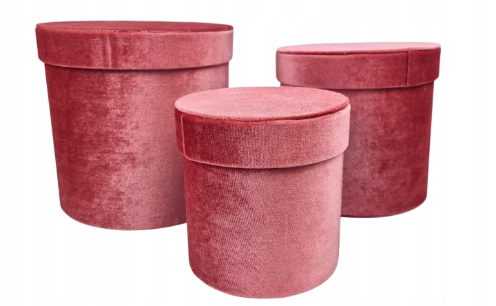 Flower Box Pudełko Prezentowe 3w1 Welur Welurowe Łososiowe Pomysł Prezent